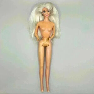 1996 Barbie Angel Princess Flying Doll Nude With  Earrings